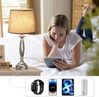 Lamps for Bedrooms Set of 2 - Touch Bedside Lamp with USB C+A, 3 Way Dimmable Nightstand Lamps with USB Port, Brushed Nickel Table Lamp for Living Room Guest Room Bed Side End Table(Mottled Gray)