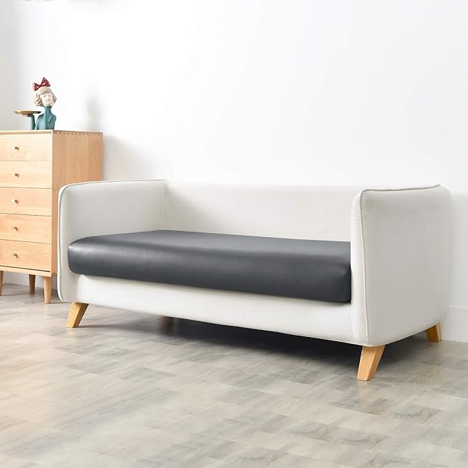 Yates Home PU Leather Couch Sofa Cushion Slipcover Water-Proof Elastic Chair RV Seat Covers Loveseat Sofa Furniture Protector Slip Cover for Settee Seater Replacement(X-Large, Gray)