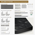 SIGNWIN 36"x46" Extra Large Framed Wall Art Monochrome Fish Silhouettes Illustration for Home Living Room Bedroom Decor (Frame Assembly Required)