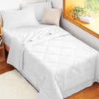 CozyLux Twin Comforter Set with Sheets White - 5 Pieces Bed in a Bag Twin, All Season Bed Set for Girls and Boys, Bedding Set with Down Alternative Comforter, Sheets, Pillowcase & Sham