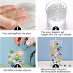 200PCS Orange Faux Pearls Beads for Centerpiece Vases, Vase Filler Faux Pearls, No Holes Filler Beads for Party Anniversary Birthday Wedding Table Decor, 10/14/20/30mm