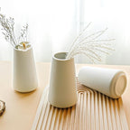 Modern White Small Ceramic Vase Set of 9 for Living Room Bedroom 5.9'' Minimalist Fresh Flower Vases for Home Decor Office Fireplace Centerpieces Nordic Style Gift for Fake Plant 9 Pack