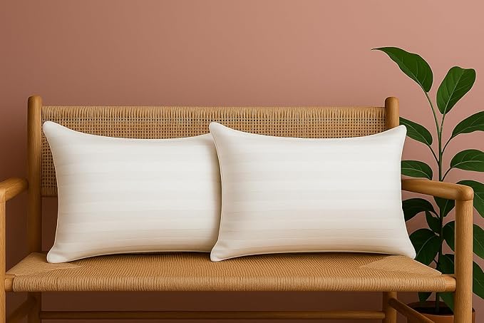 Trendy Home 12x20 Throw Pillow Insert (Pack of 2, White), Bed and Couch Pillows Stuffer Hypoallergenic, Lumbar Support Decorative Home Outdoor Pillow Filler (Machine Wash, 2 Pack)