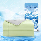 Cooling Comforter King Size, Double-Sided Cooling Blanket for Hot Sleepers & Night Sweats, Arc-Chill Q-Max > 0.4 Breathable Ice Blanket, Lightweight Cold Comforter (108''x90'', Light Green)