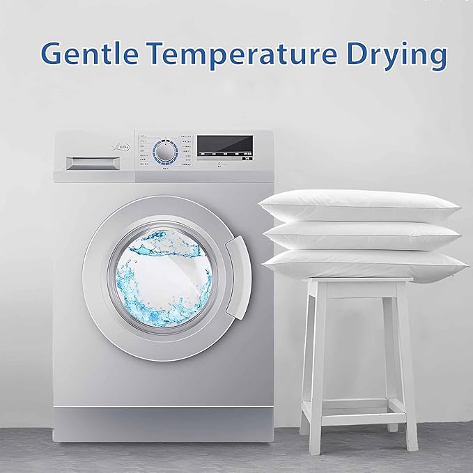 SILUI Extra Flat Soft Thin Pillows King Size Set of 2 Pack Bed Pillow with Down Alternative Fill for Side Back Stomach Sleepers, 20x36 Inches, White