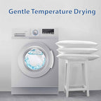 SILUI Ultra Thin Flat Soft Pillows Standard Size Set of 2 Pack Bed Pillow Down Alternative Fill for Side Back Stomach Sleepers, 20x26 Inches, White