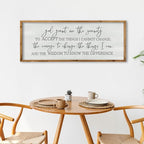ZZJJHYWGQ God Grant Me Prayer Wall Decor Christian Serenity Prayer Sign 32"×12" God Jesus Catholic Prayer Bible Verse Inspirational Quotes for Living Room Bedroom Office Large Hanging Art (Wood)
