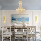 6 Layer Gold Crystal Wall Sconce, Modern Wall Lamp Light Fixture for Bathroom Vanity, Stairway, Kitchen, Living Room, Bedroom, Hallway