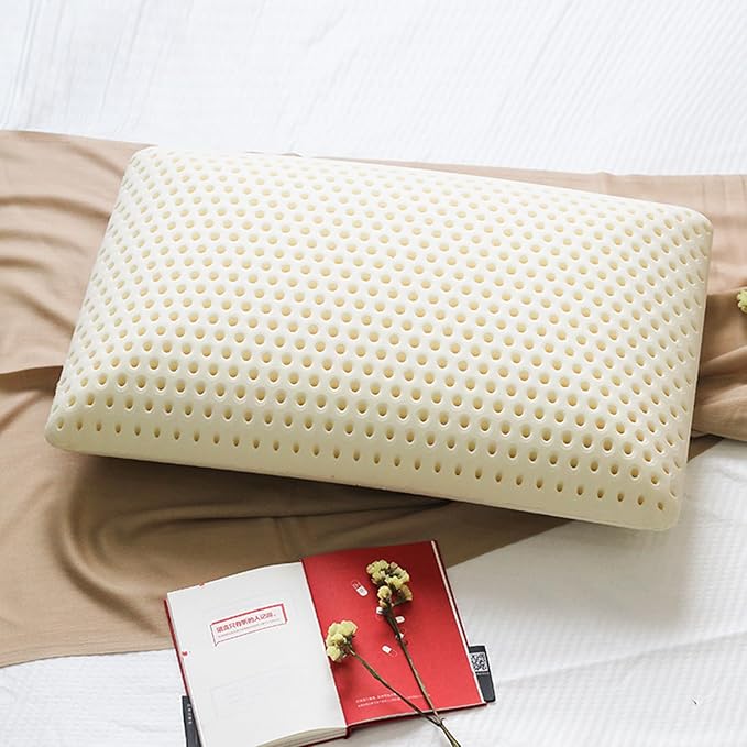Talatex Talalay 100% Natural Premium Latex Pillow, Helps Relieve Pressure, No Memory Foam Chemicals, Perfect Package Best Gift with Removable Tencel Cover (Soft, Standard(24"×15.7"×4.9"))