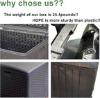 33 Gallon Small Storage Box with Lid,Waterproof Indoor Outdoor Storage Container for Package Delivery,Patio Cushions, Gardening Tools, Pool Accessories, Lockable Resin Deck Box with handle