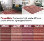 Keen Home Design 6x9 Rug - Machine Washable Area Rug with Non-Slip Backing, Ideal for Living Room, Dining Room, Bedroom - Vintage, Easy Clean, Durable, Low Pile Rug - (6' x 9')