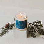Sweet Water Decor Let it Snow Christmas Scented Candles - Christmas Stocking Stuffers Soy Candles with Cypress Scent - Christmas Candles with 40 Hours Burn Time - 9Oz Gold Lid Clear Jar Wax Candles