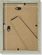 Vittanly 5x7 Picture Frames Set of 9, Shatter Resistant Plexiglass, Display 4x6 Pictures with Mat or 5x7 without Mat, Photo Frames for Wall or Tabletop, Engineered Wood, Driftwood