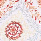 Amazon Basics Twin/Twin XL Comforter Set with Printed Sheets, 5-Piece Coral Medallion Bedding, Lightweight Microfiber Bed-in-a-Bag