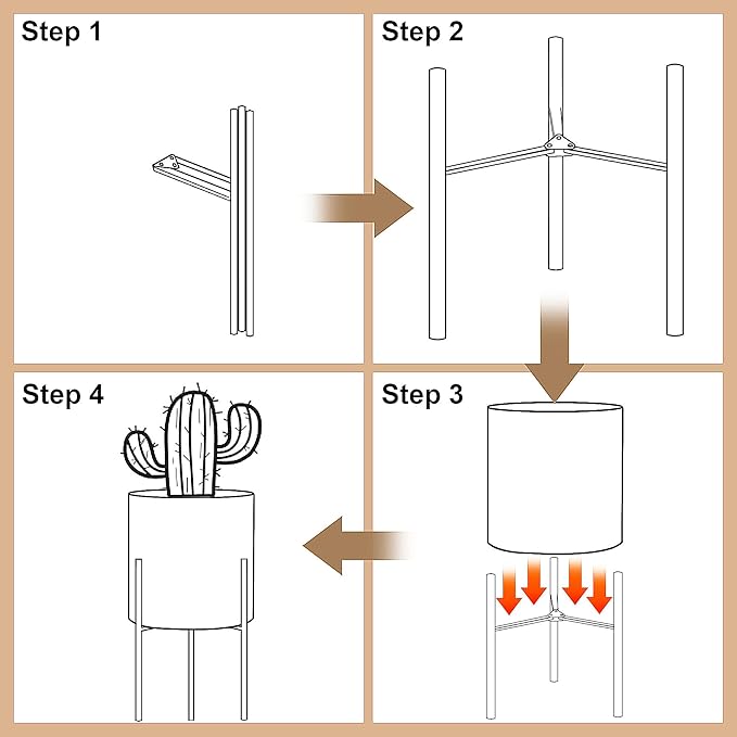 ARNIS Modern Planter Pots, Set of 2 Round Large Planters with Stand, Decorative Planters, Metal Pots with Drainage Holes for Living Room, Office, Garden or Balcony, 8.25 &10.5 Inch, Black & Gold