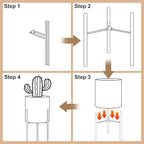 ARNIS Modern Planter Pots, Set of 2 Round Large Planters with Stand, Decorative Planters, Metal Pots with Drainage Holes for Living Room, Office, Garden or Balcony, 8.25 &10.5 Inch, Black & Gold