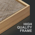 SIGNINART Large Tree Ring Framed Canvas Wall Art Set, Rustic Beige Nature Wooden Wall Decor, Neutral Wood Stump Artwork, Modern Art Prints for Bedroom Living Room Office 16"x24"x3