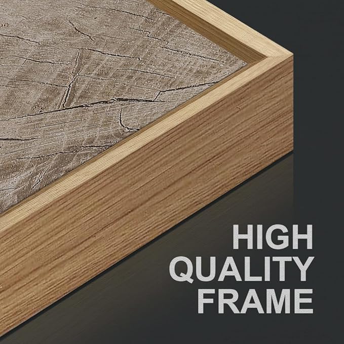 SIGNINART Large Tree Ring Framed Canvas Wall Art Set, Rustic Beige Nature Wooden Wall Decor, Neutral Wood Stump Artwork, Modern Art Prints for Bedroom Living Room Office 16"x24"x3