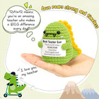OCCdesign Mini Teacher Gifts for Christmas Teacher Appreciation Gifts for Best Teachers Ever Handmade Crochet Dinosaur Thank You Gift for Teachers Christmas Birthday Retirement Gift Ideas
