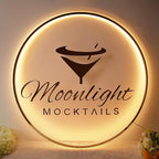 Custom Logo Business Neon Sign, Personalized Backlit Illuminated Sign for Business, Metal Floating Logo Signs for Wall Decor Store Beauty Salon Nail Hair Studio