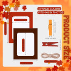 Janlaugh 100 Pcs Fall Paper Photo Frames 4x6 Fall Paper Frame with 100 Clip 10 String Kit DIY Hanging Cardboard Photo Holder Thanksgiving Wall Decor Wedding Home