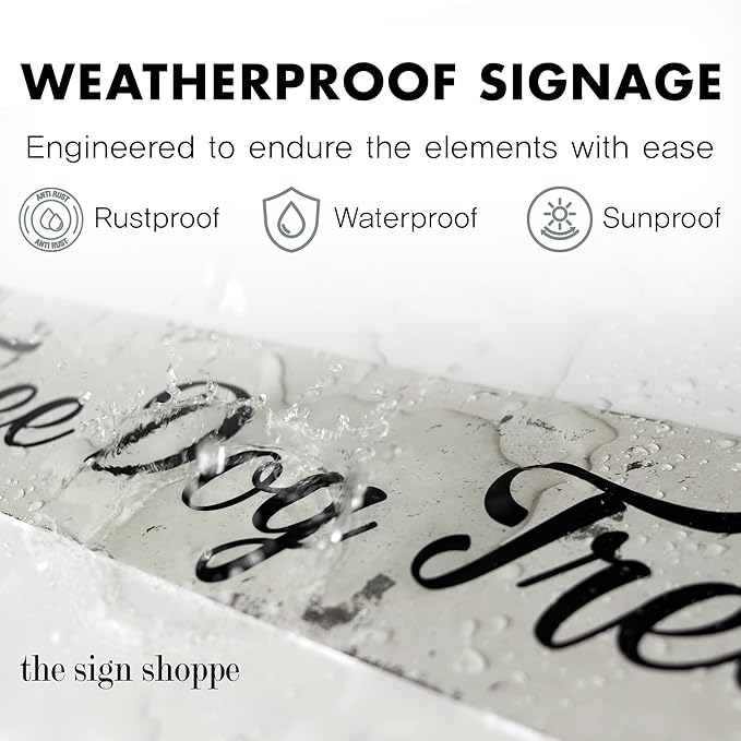 Rustic Custom Metal Sign - Custom Sign for Indoor or Outdoor Use (Rustic Tan Double Border, 15 inches x 4 inches)