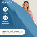 Queen Size 4 Piece Sheet Set - Comfy Breathable & Cooling Bed Sheets Set - Hotel Luxury Bedding for Women, Men, Kids, Teens, Boys & Girls - Deep Pockets, Soft and Wrinkle Free - Oeko-Tex - Denim Blue