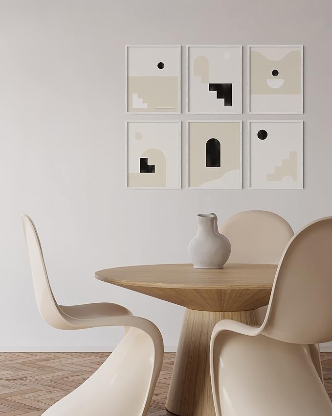 HAUS AND HUES White Oak 12x16 Inch White Picture Frames - Set of 6 White Frames Gallery Wall, White Picture Frames 12x16, White Gallery Wall Frame Set, White Picture Frames Pack (White Oak Frame)