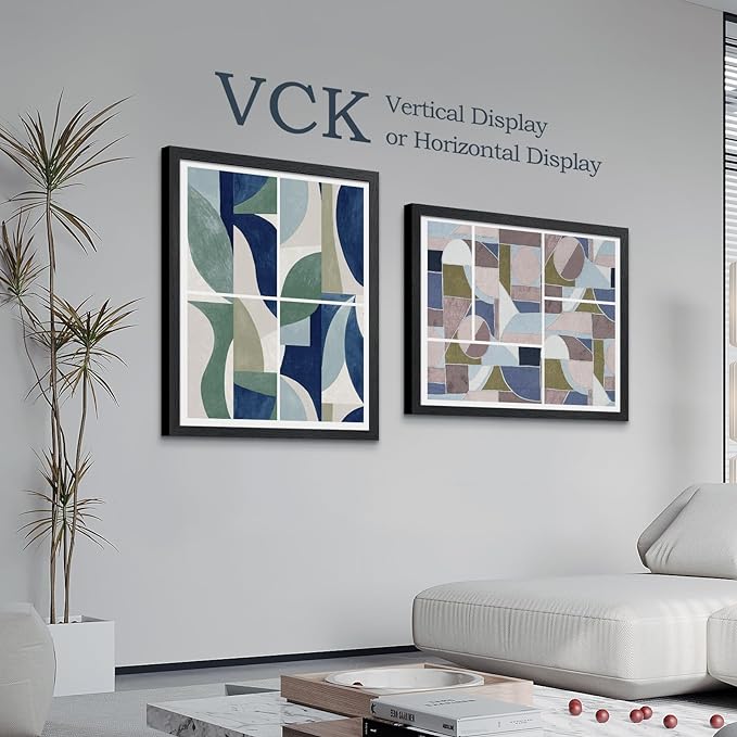 VCK 22x28 Poster Frame Set of 3 - Black,Solid Wood Picture Frames, Textured Exclusive Wall Gallery Frame