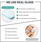 4x6 Picture Frame Set of 4, 4 x 6 Wood Photo Frames with Mat for 3.5x5, Natural Wooden Frame with Real Glass Cover for Wall and Tabletop Display,Blue