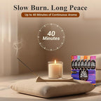 Tulasi Blunt Action Incense Sticks, 12 Packs, 144Pc, Long Lasting Fragrance, Natural Essential Oils Hand Rolled Incense Sticks for Aromatherapy, Relaxing, Yoga, Meditation, Prayer