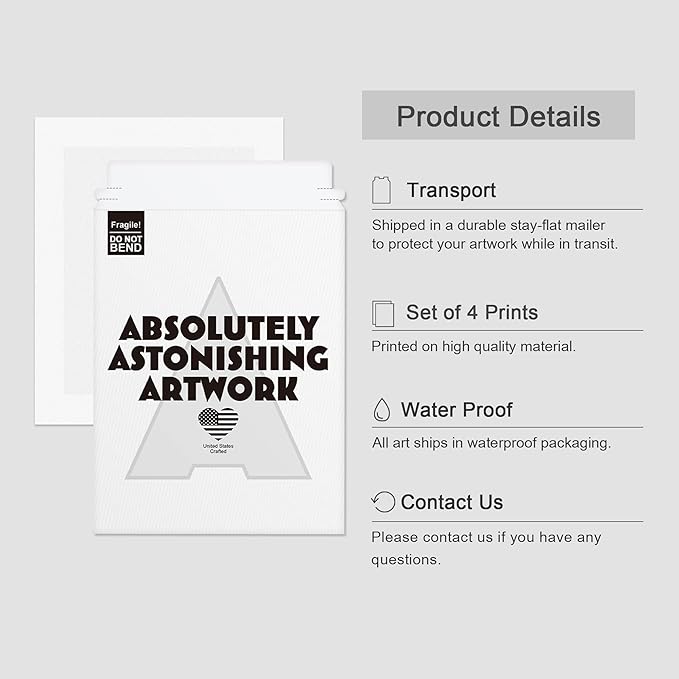 SIGNWIN Poster Set Black & White Saguaro Southwest Desert Tropical Cactus Floral Botanical Photography Modern Art Decorative Scenic Multicolor Nature Wilderness for Bedroom - 8"x10"x 4