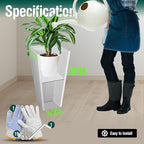 Tall Tapered Planter Taper Metal Modern Flower Plant Pot White Square Galvanized Steel Planter 26 In Indoor Outdoor for Front Porch Garden Patio Grande Plant Tree Commercial Residential Heavy Duty