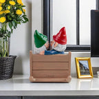 Kiss Garden Gnome Statue Valentine's Day Gifts Couple in Love Collectible Figurine Mr and Mrs Gnome Statue Lover Couple Figurine Romantic Gnome Statue Indoor Outdoor Garden Yard Home Décor