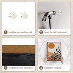 Bwodke Boho Wall Art, Framed Abstract Sun Wall Art, Botanical Canvas Wall Decor, Mid Century Line Leaf Geometric Pictures Set of 3, Minimalist Paintings, for Bedroom Living Room Bathroom 16"x24"