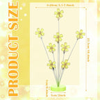 Tandefio Photo Tree Holder Clip, 8 Branch Money Family Tree Gift Card Holder with Clips Picture Frame Stand for Memo Paper Note Wedding Photo Display Office Decor (Yellow)