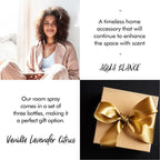 Fragrant Room Spray, Lavender, Vanilla, Citrus, 3 x 3.4 fl oz, Air Fresheners Odor Eliminator for Home, Bathroom, Concentrated Room Spray