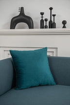 26x26 Euro Pillow Covers : 2 Pack Cozy Soft Velvet Oversized Couch Pillow Shams, Square Throw Pillow Cases for Living Room Sofa, Teal