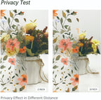 Window Film, Stained Glass Window Privacy Film, Watercolor Flowers Double Sided Non-Adhesive Glass Window Clings Stickers for Home Office Living Room Windows Door Decor