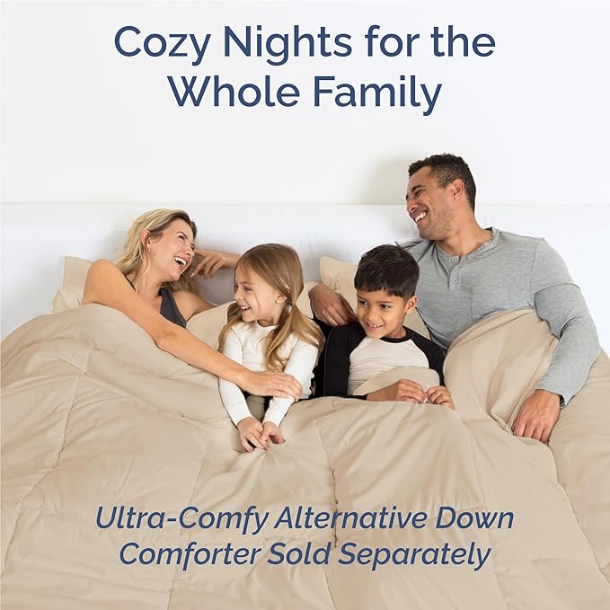 Full Sheets Set 6 Piece - Includes 4 Pillowcases - Bed Sheets Full Size - Soft Hotel Luxury Bedding - Cooling, Comfy, Fade Free & Breathable - 1 Flat & 1 Fitted & 4 Pillowcases w/ Deep Pockets - Cream