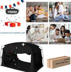 Bed Tent,Portable Privacy Sleeping Bed Canopy,Blackout 90% Drapes for Kids and Adult,Indoor Space Tent with Breathable Large Mesh Windows