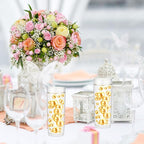 200PCS Golden Yellow Faux Pearls Beads for Centerpiece Vases, Vase Filler Faux Pearls, No Holes Filler Beads for Party Anniversary Birthday Wedding Table Decor, 10/14/20/30mm