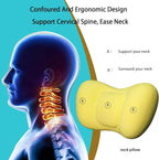 Car Back Cushion Lumbar Support and Car Neck Pillow Kit, Memory Foam Ergonomic Neck Pillow Kit for Driving Fatigue Relief, Comfort and Support Your Neck and Back