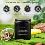 Lemongrass Candle | Lemon Grass Scented Candles for Outdoor & Indoor, Natural Fragrance for Garden Yard, Candle Gifts for Women Men- 7oz Soy Candles for Home Scented, 50Hours Long Lasting Burn