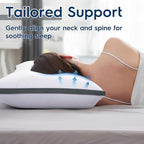 viewstar King Size Pillows Set of 2, Pillows King Size 2 Pack for Sleeping, Pillows with Down Alternative for Back and Side Sleepers, Fluffy Bed Pillows for Bed, Machine Washable, Dark Grey, 20" x 34"