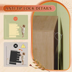 WLIVE Fluted Dresser for Bedroom with 5 Drawers, 46.26" Tall Wood Dresser with Golden Metal Handles, Mid Century Modern Chest of Drawers for Living Room, Hallway, Closet, Natural Oak