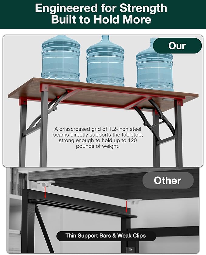 Frylr Small Folding Computer Desk – Portable 35.8 Inch Foldable Laptop Table, Collapsible and Compact for Easy Storage and Fast Setup, Lightweight for Small Spaces, Craft and Study Use, Dark Walnut