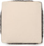 REDEARTH · Tufted Pouf Ottoman with Filler Textured Storage Cube Bean Bag Pouffe Footrest Living Room, Bedroom, Nursery, Indoor, Covered Patio; 100% Cotton (17.5"X17.5"X17.5", Black Jasper)