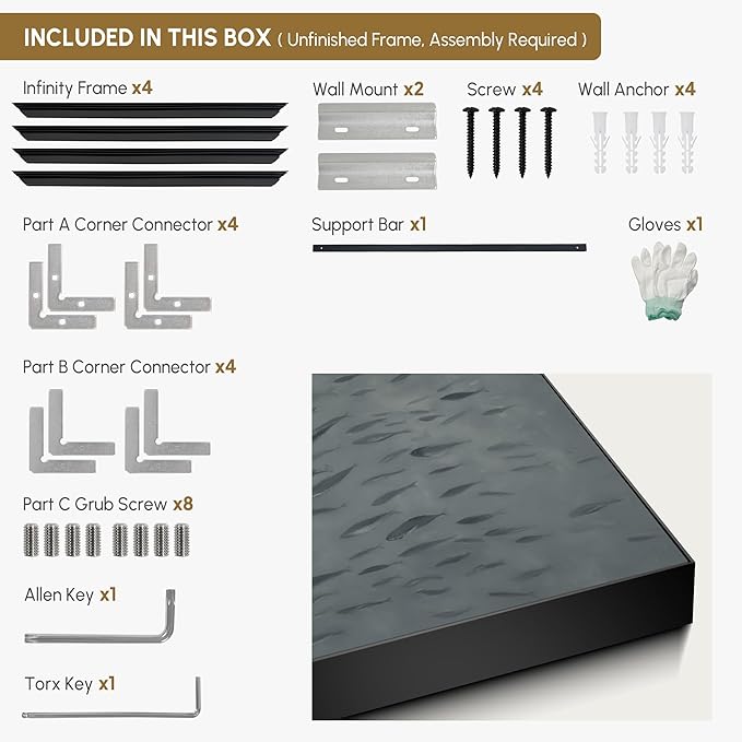 SIGNWIN 24"x46" Extra Large Framed Wall Art Gray School of Fish Minimalist Ocean-Inspired Marine Life Illustration for Home Living Room Bedroom Decor (Frame Assembly Required)