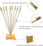 Gold Photo Tree Holder Clip Cube Base,8 - Branch Money Trees Gift Card Holder with Clips,Picture Holder Stand for Christmas Wedding Greeting Birthday Party Gift